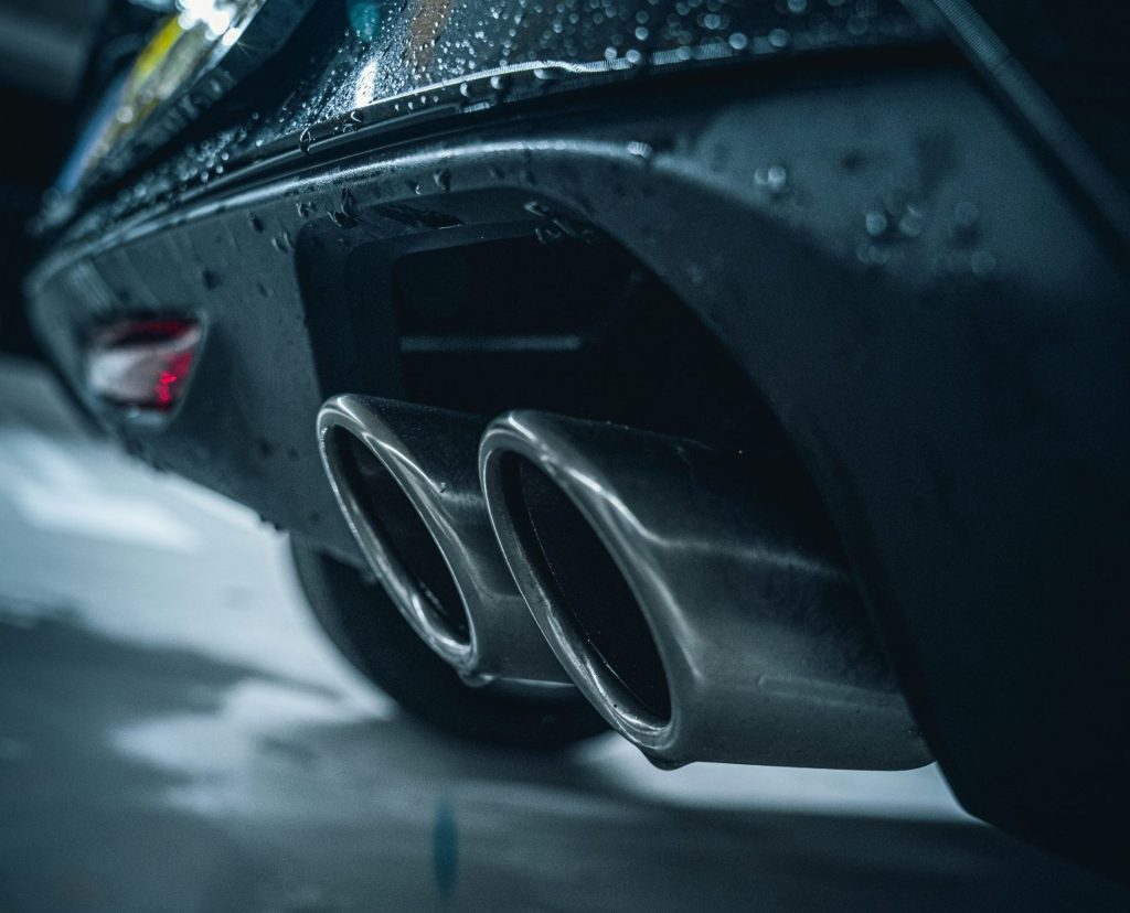 black car with silver car